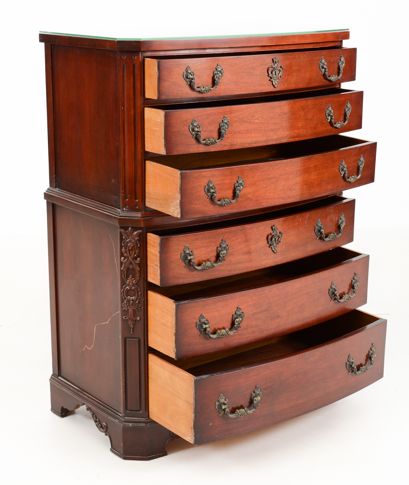 Red Mahogany Georgian Style Chest-on-Chest
