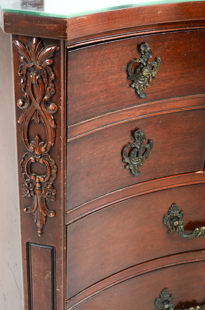 Red Mahogany Georgian Style Dresser with Mirror