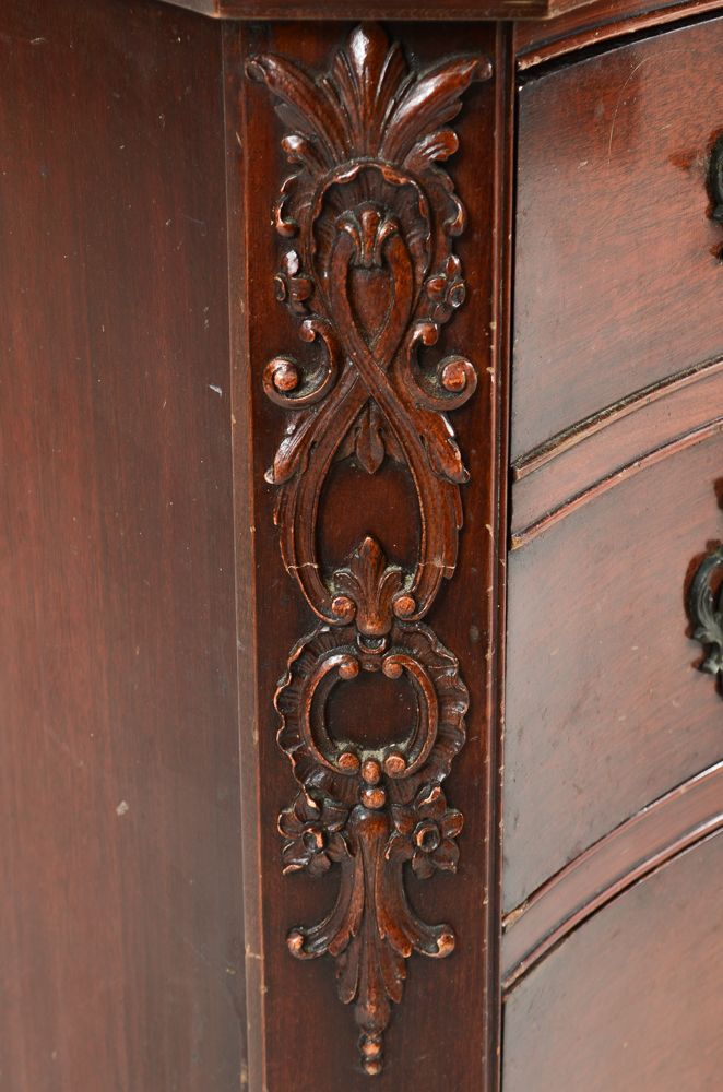 Red Mahogany Georgian Style Dresser with Mirror