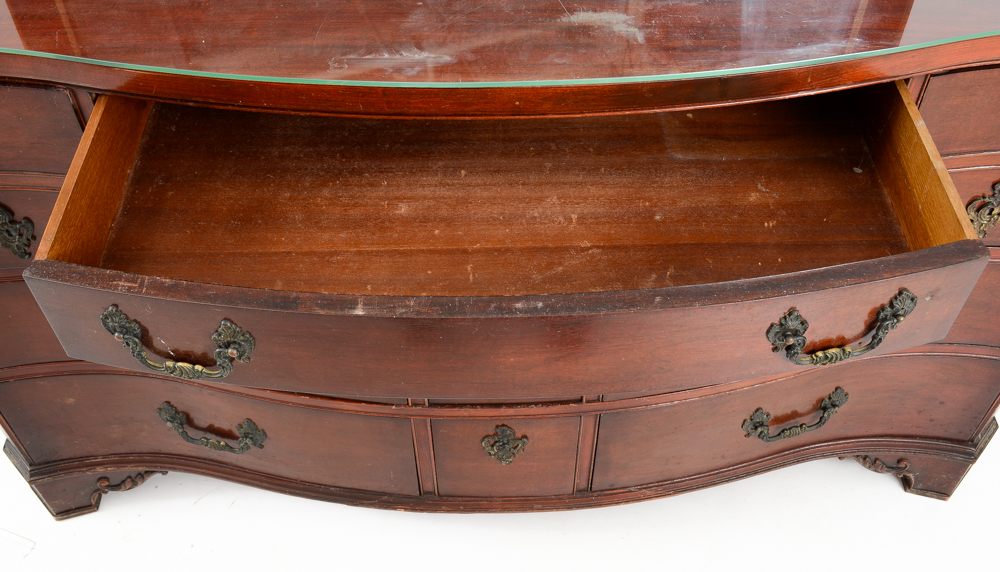 Red Mahogany Georgian Style Dresser with Mirror