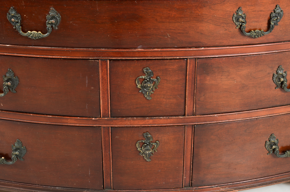 Red Mahogany Georgian Style Dresser with Mirror