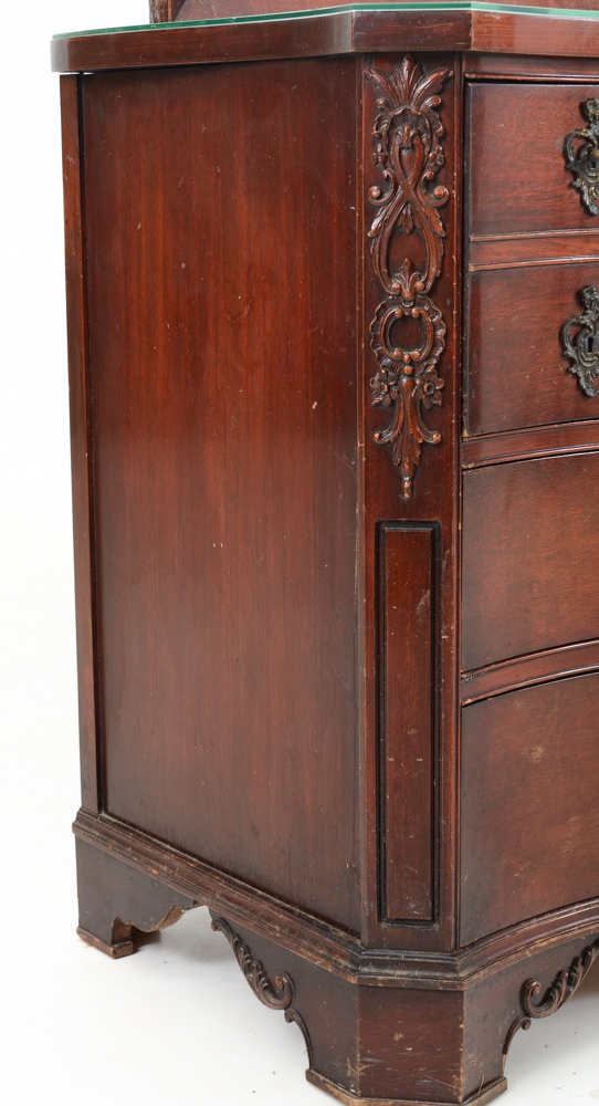 Red Mahogany Georgian Style Dresser with Mirror