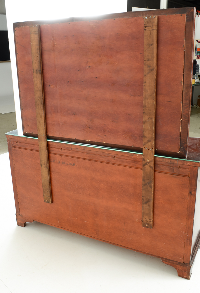 Red Mahogany Georgian Style Dresser with Mirror