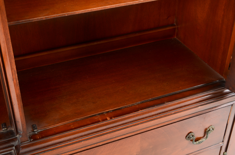 George III Style Mahogany Breakfront Cabinet