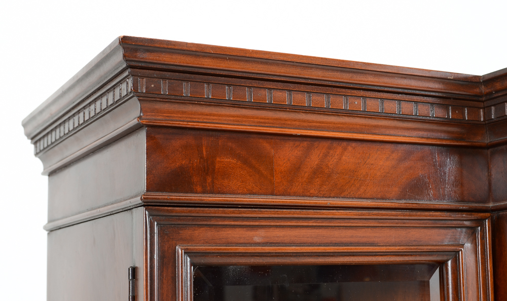 George III Style Mahogany Breakfront Cabinet