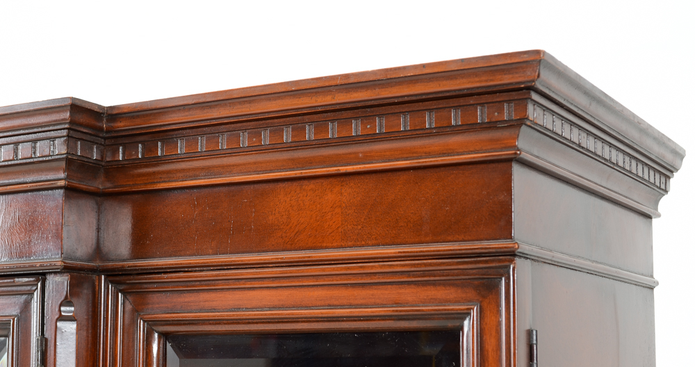 George III Style Mahogany Breakfront Cabinet