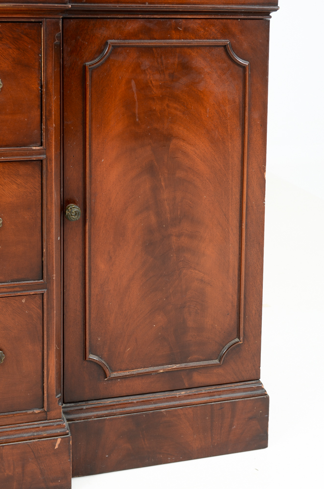 George III Style Mahogany Breakfront Cabinet