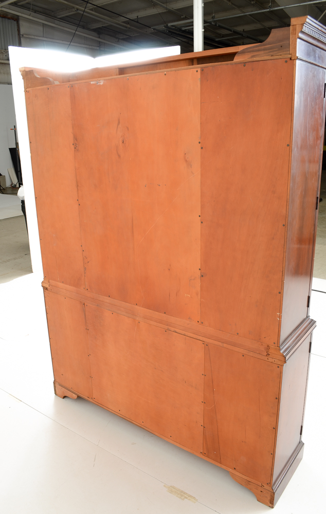 George III Style Mahogany Breakfront Cabinet