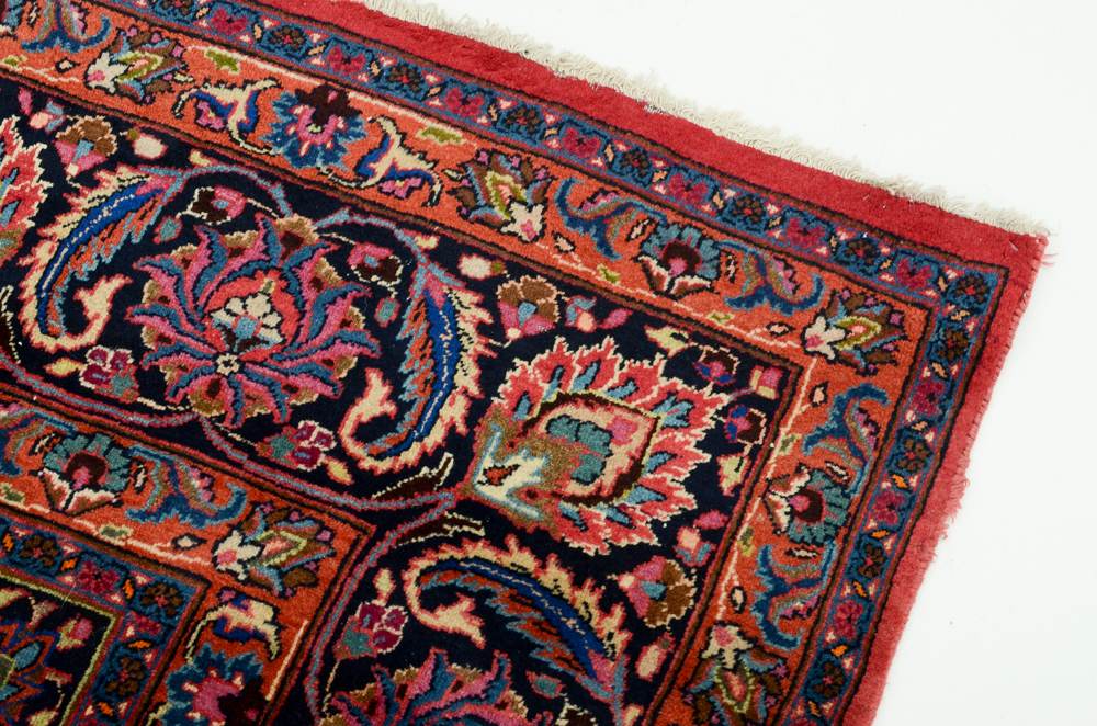 Hand-knotted Persian Mashad Area Rug