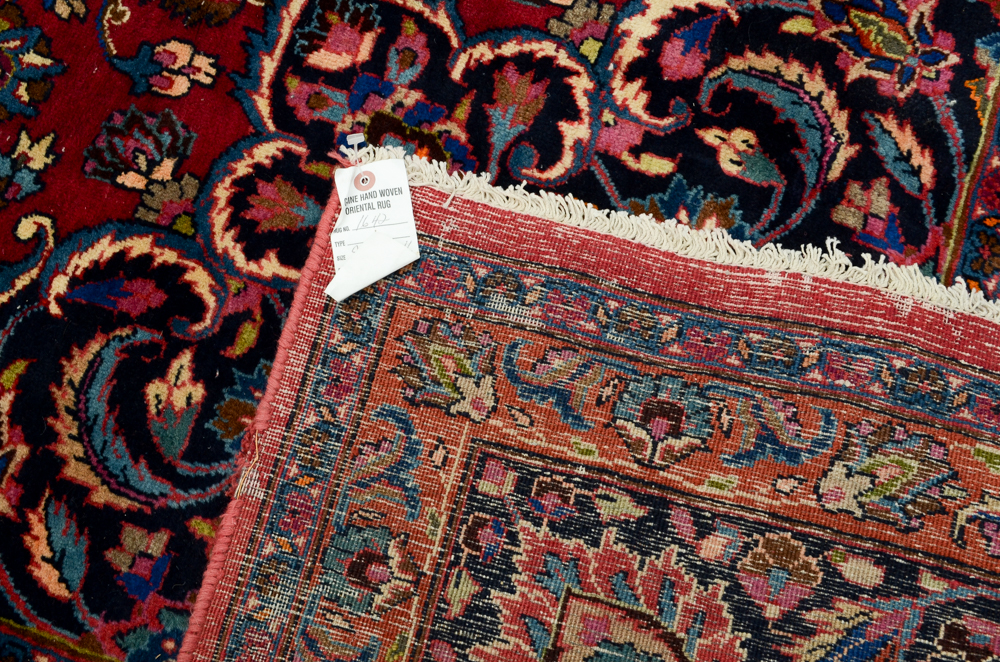 Hand-knotted Persian Mashad Area Rug