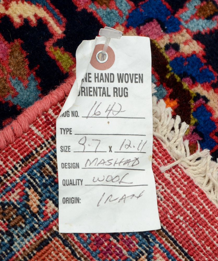 Hand-knotted Persian Mashad Area Rug