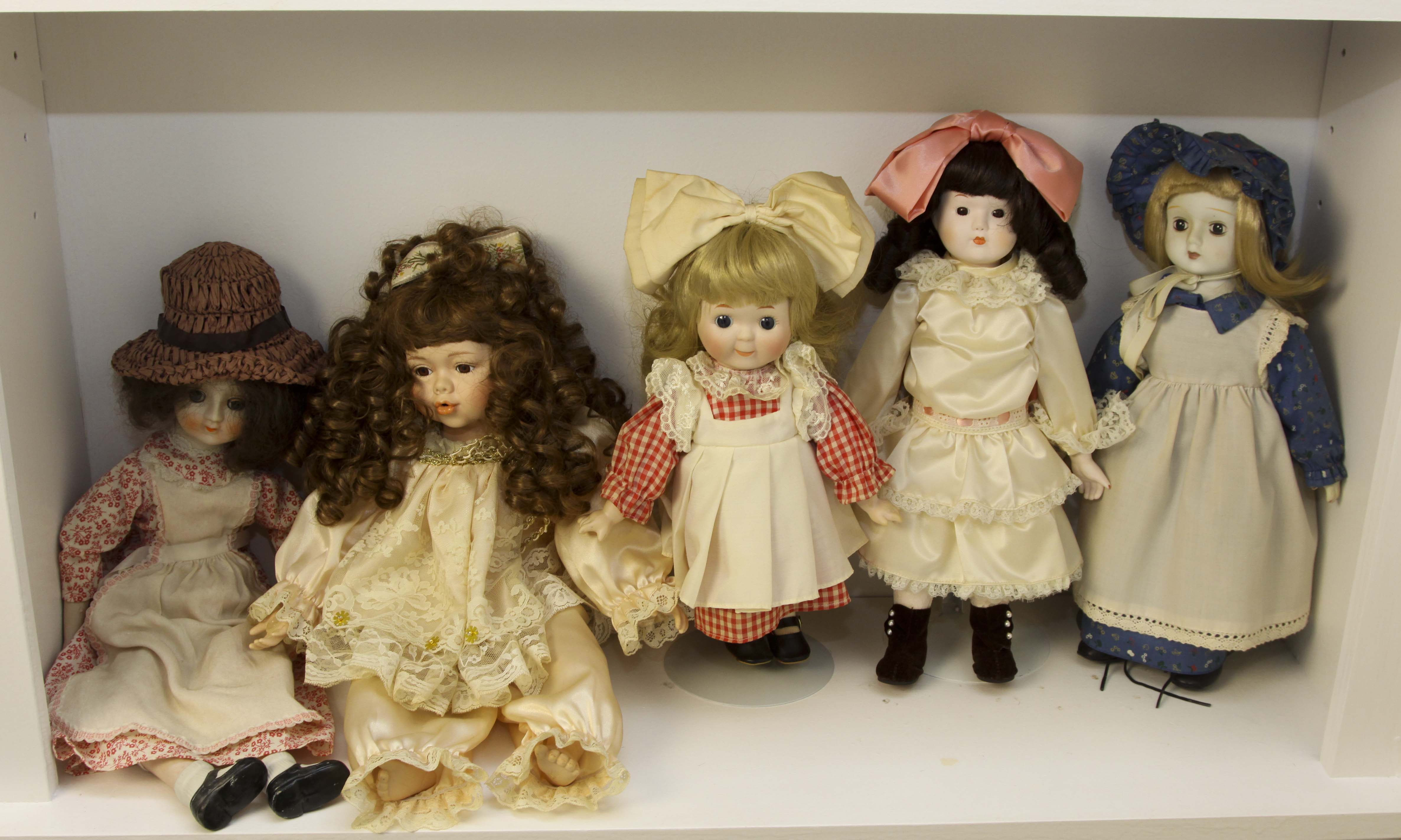 Group of Five Vintage Dolls