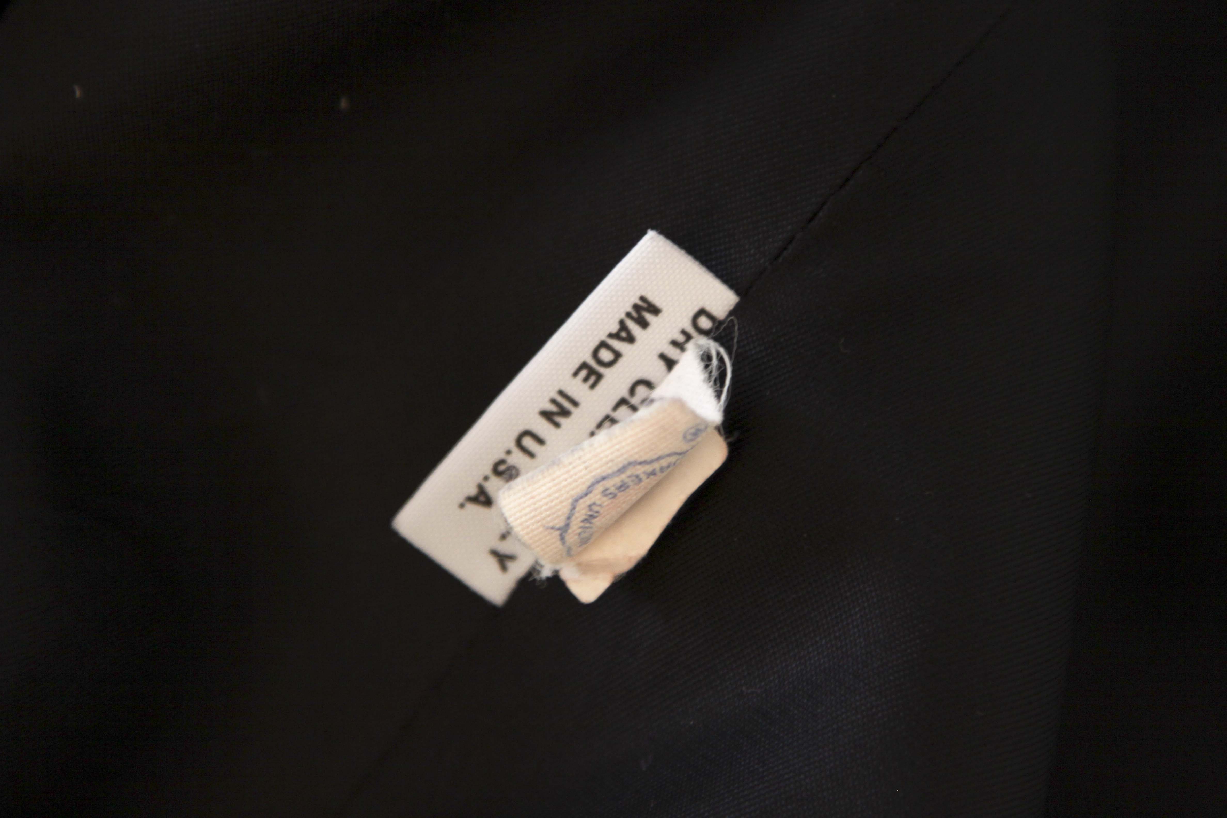 Vintage Christian Dior Black Wool Full Length Coat