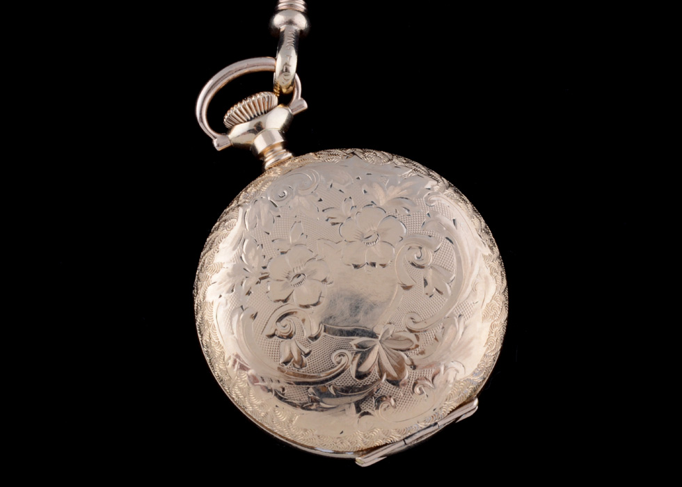 14K Gold-Filled Hampden-Dueber Pocket Watch and Fob