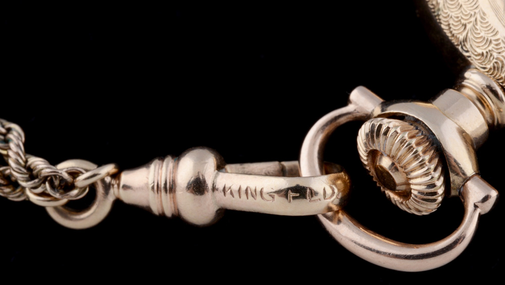 14K Gold-Filled Hampden-Dueber Pocket Watch and Fob