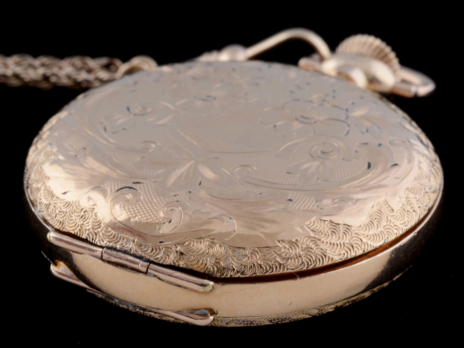 14K Gold-Filled Hampden-Dueber Pocket Watch and Fob