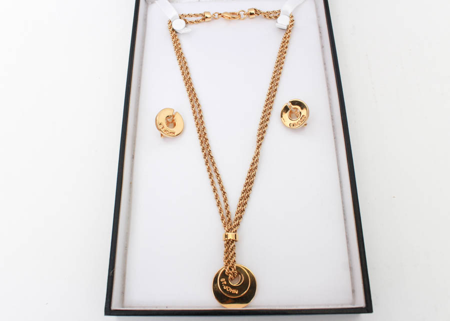 St. John Earring and Necklace Set