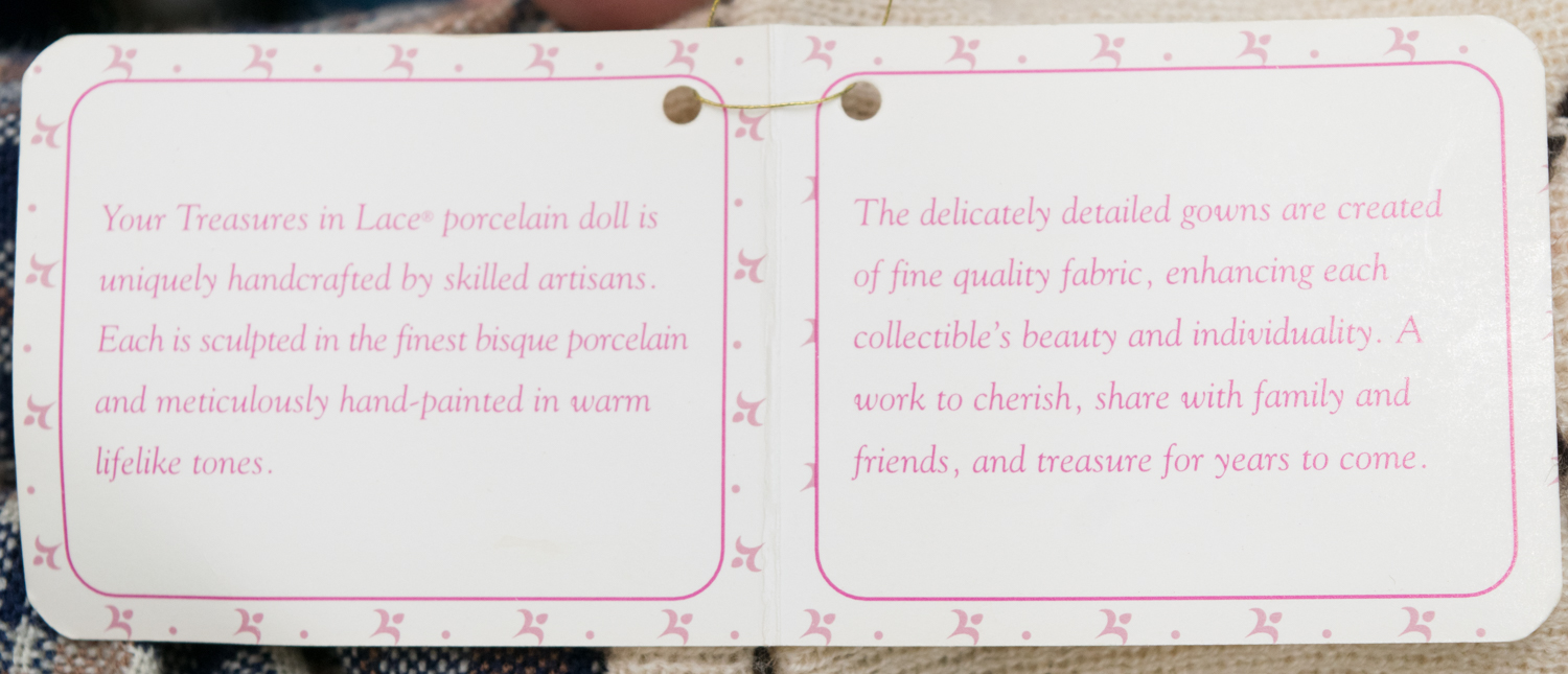 'Treasures in Lace' Porcelain Twin Dolls