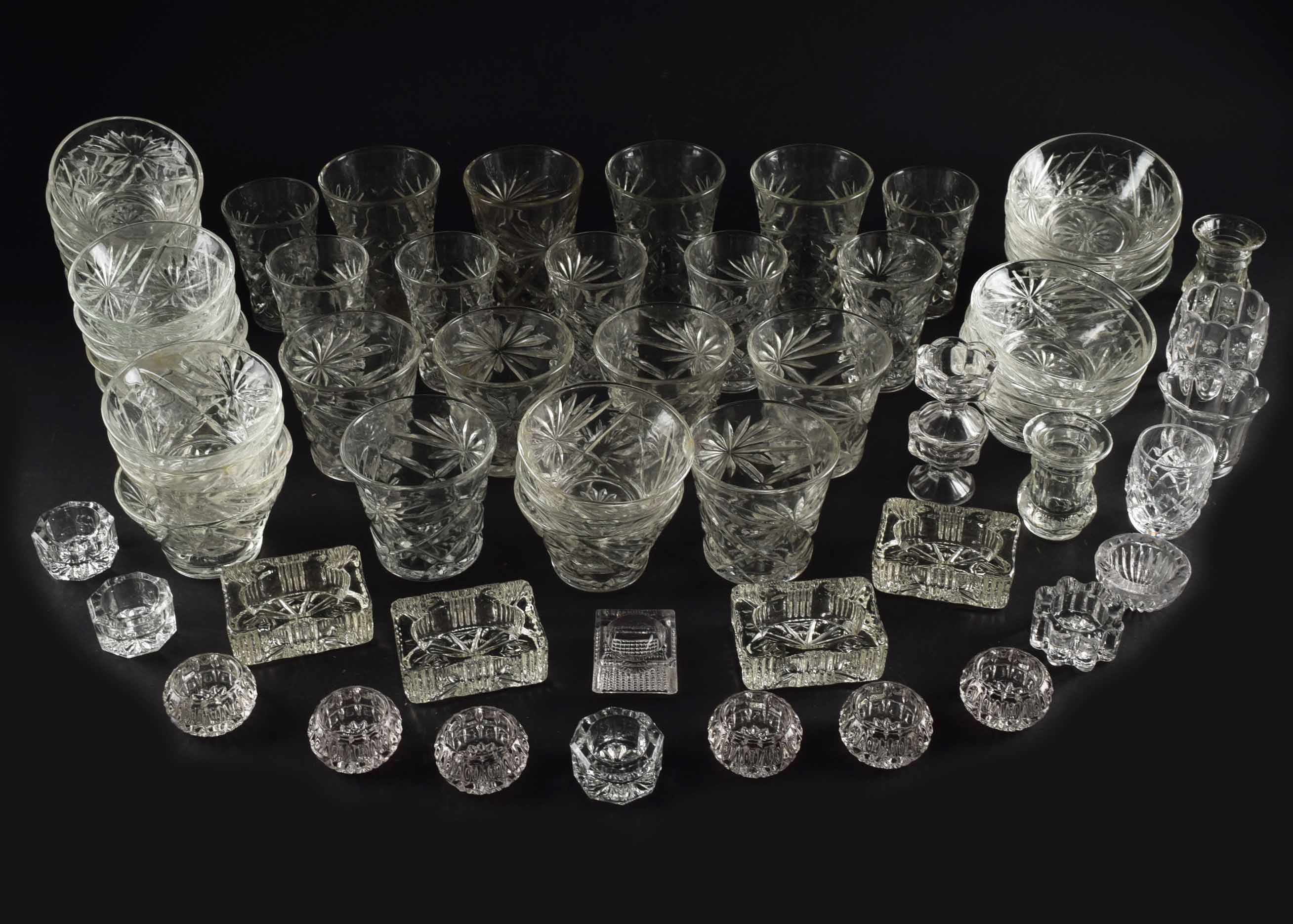 Vintage Anchor Hocking Prescut Clear Glassware