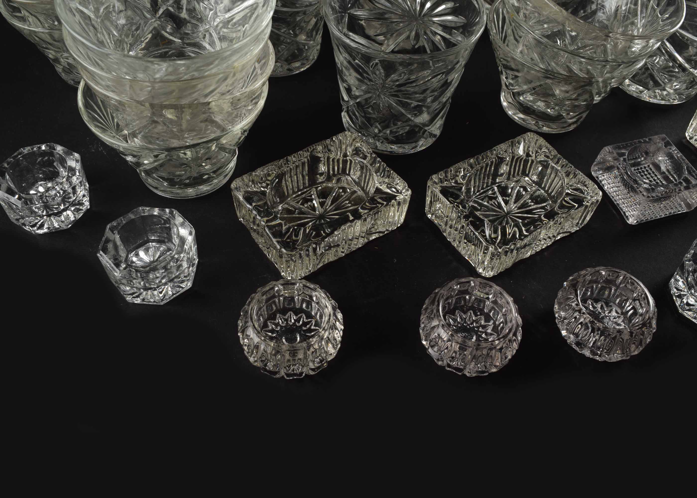 Vintage Anchor Hocking Prescut Clear Glassware