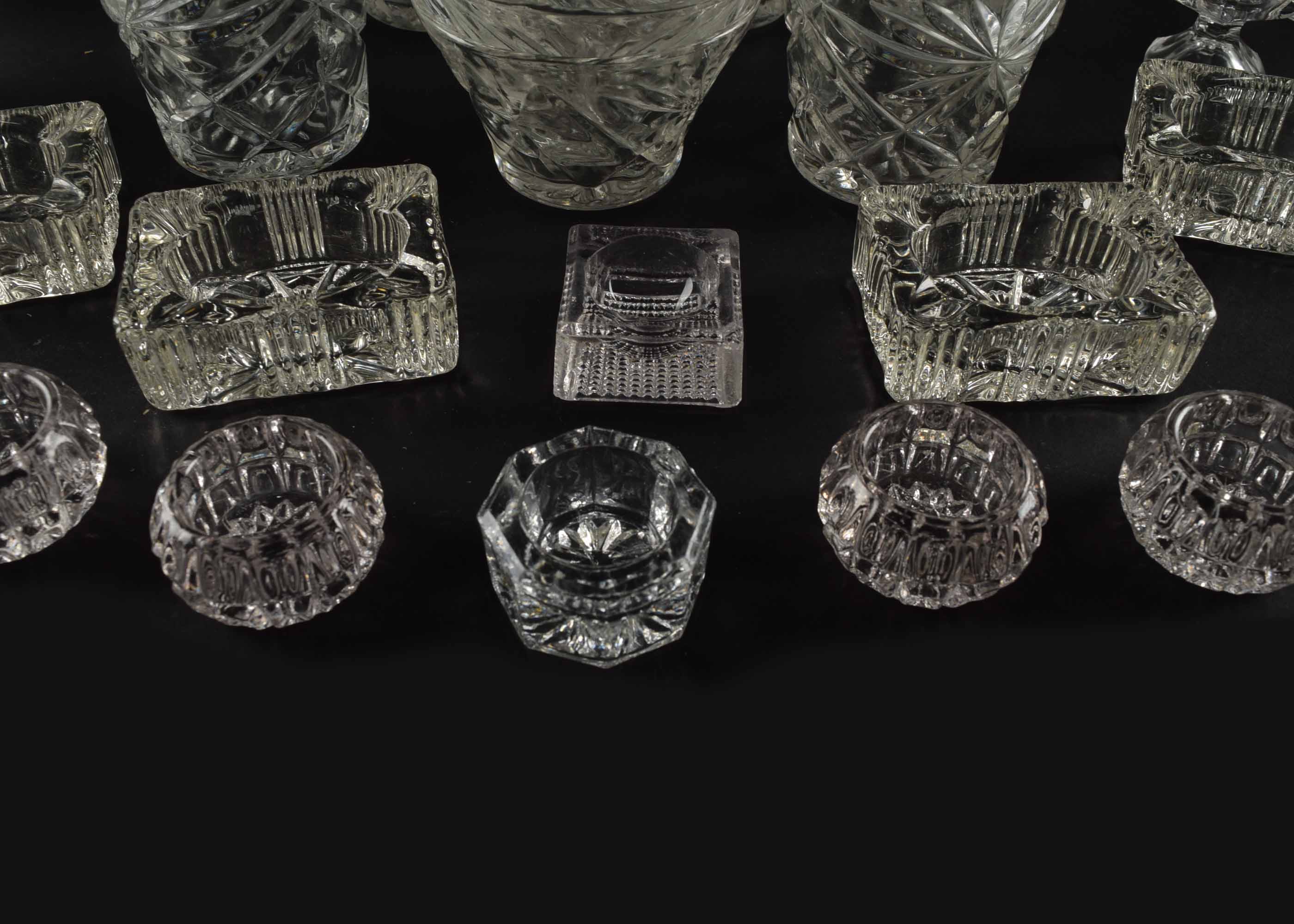 Vintage Anchor Hocking Prescut Clear Glassware