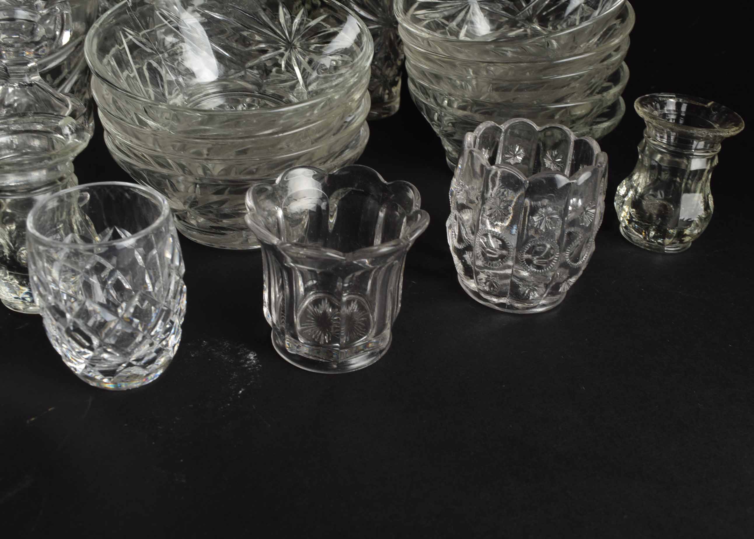 Vintage Anchor Hocking Prescut Clear Glassware