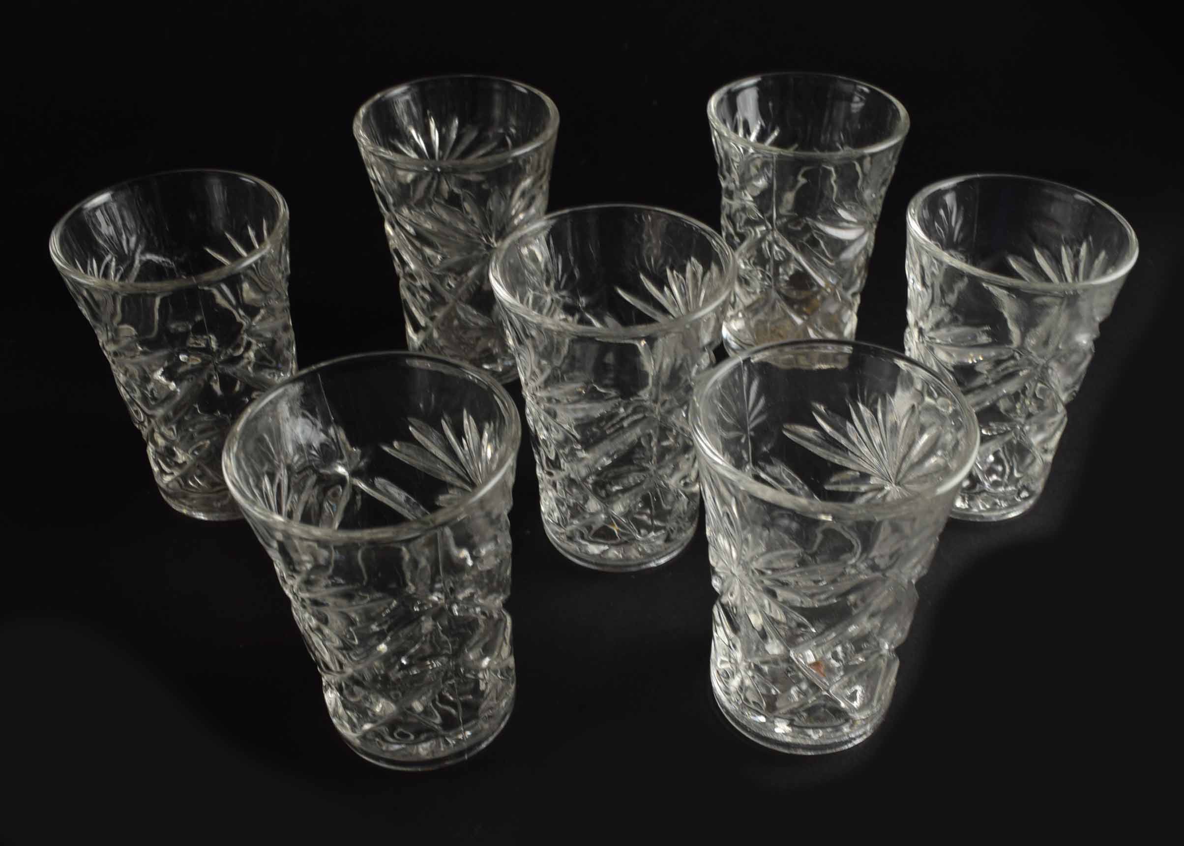 Vintage Anchor Hocking Prescut Clear Glassware