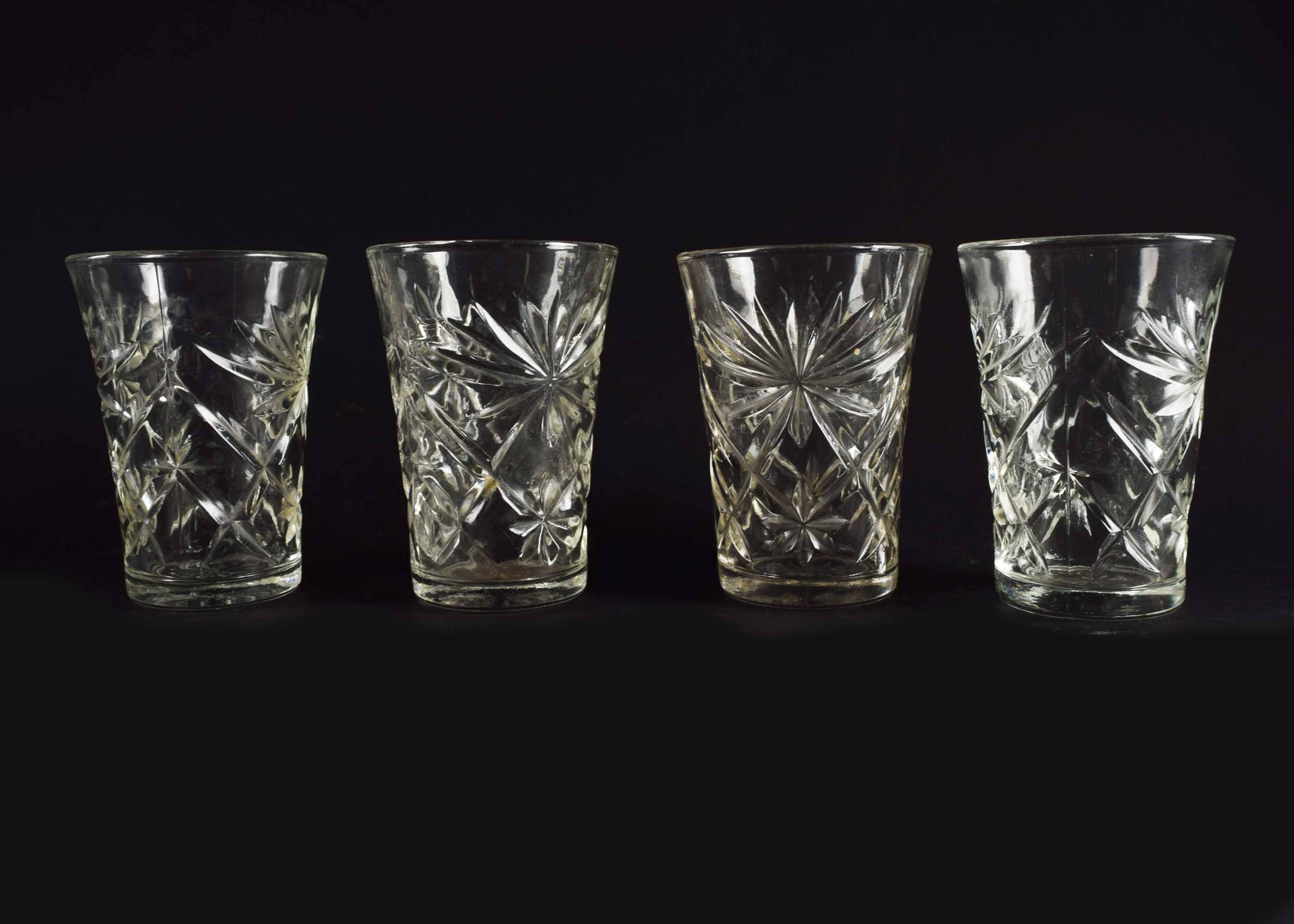 Vintage Anchor Hocking Prescut Clear Glassware