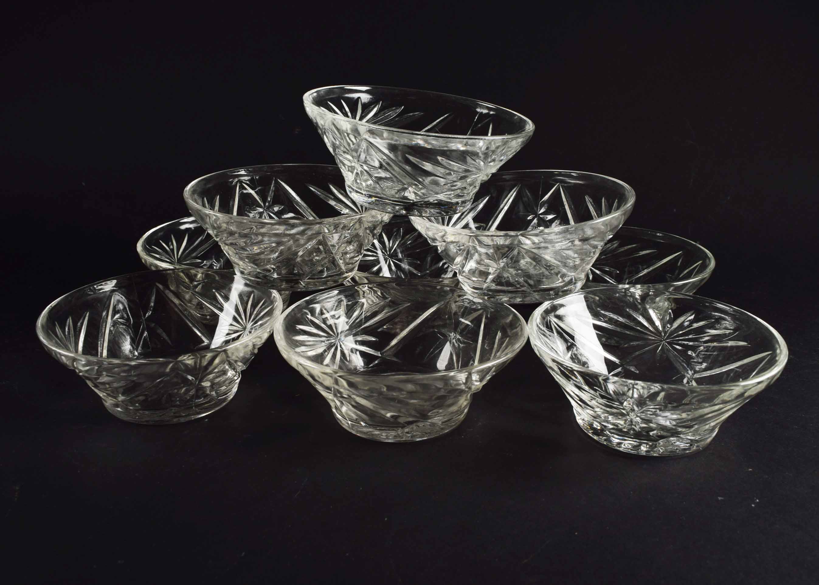 Vintage Anchor Hocking Prescut Clear Glassware