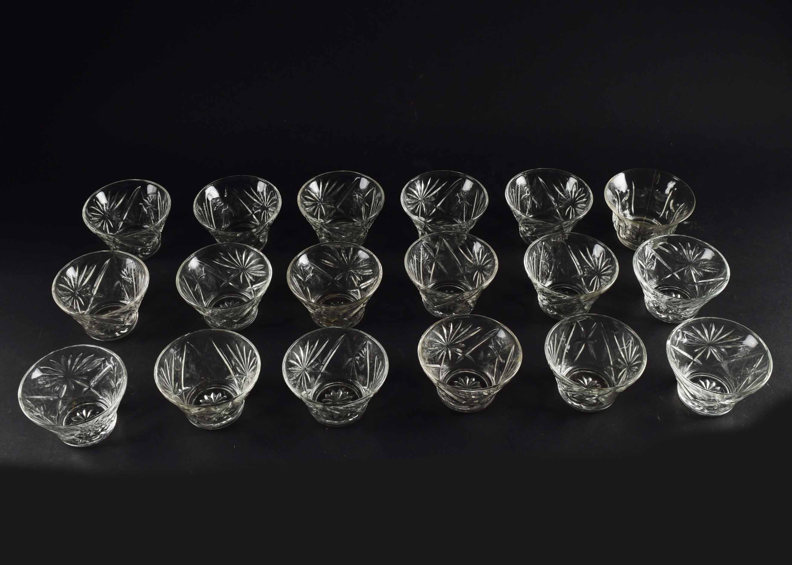 Vintage Anchor Hocking Prescut Clear Glassware