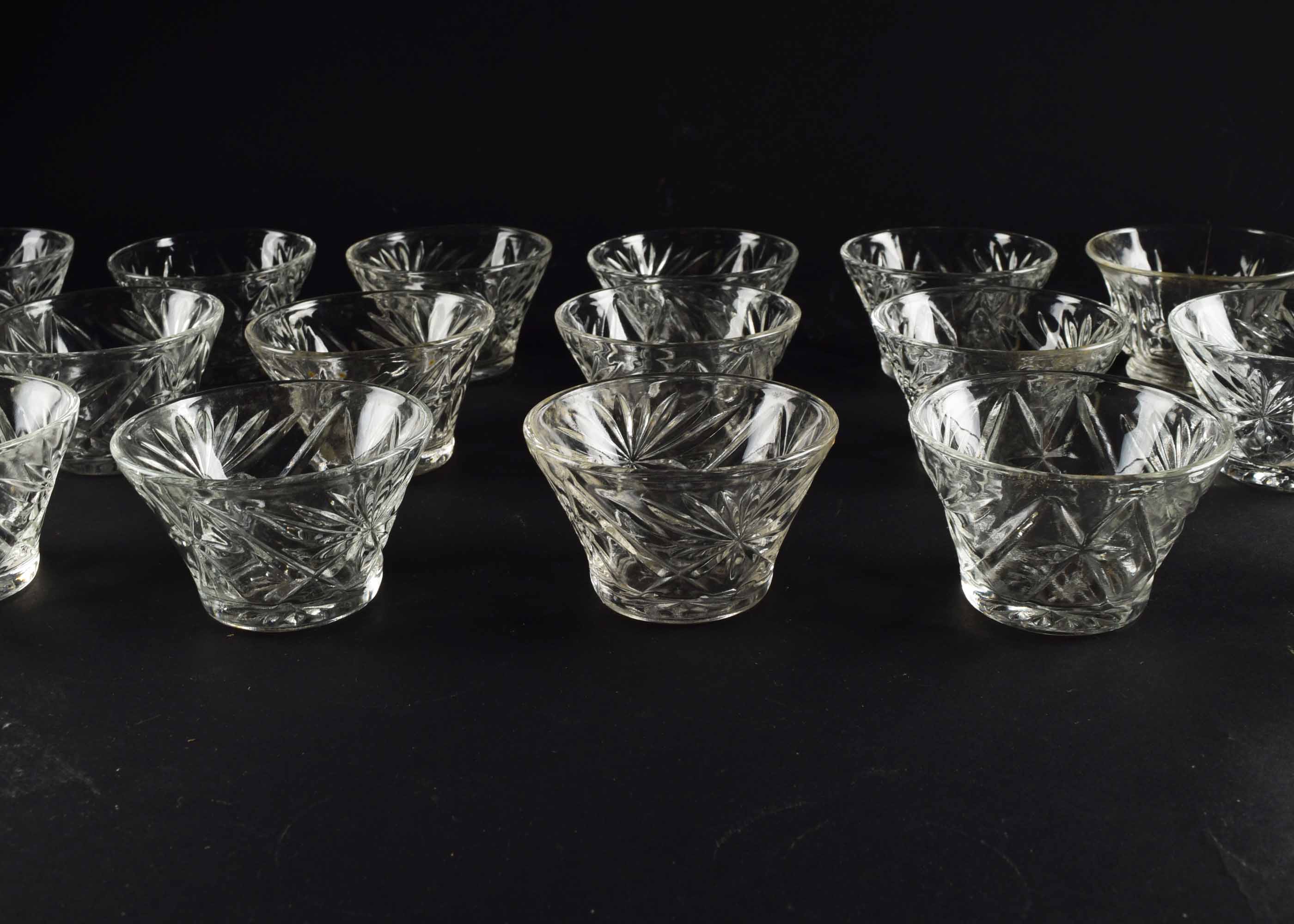 Vintage Anchor Hocking Prescut Clear Glassware