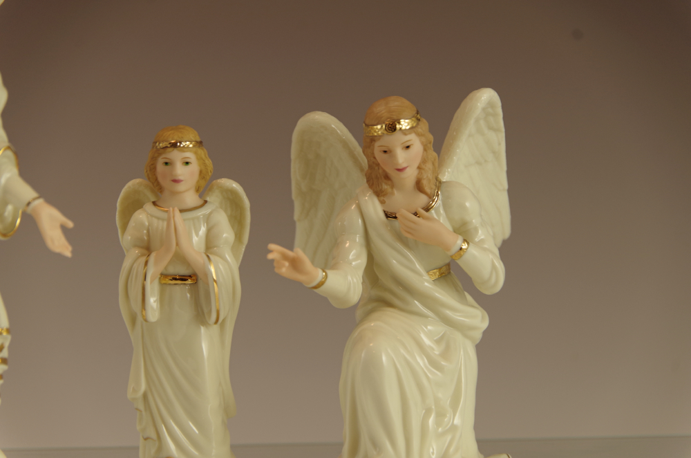 Lenox Classic Nativity Group of Three Porcelain Angel Figurines