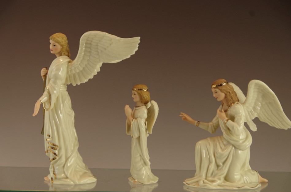 Lenox Classic Nativity Group of Three Porcelain Angel Figurines
