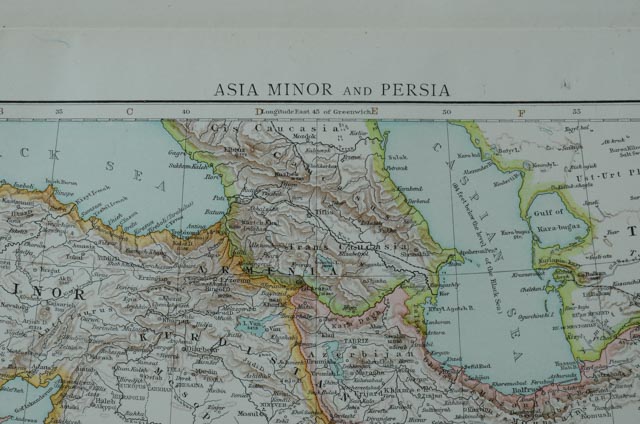 1892 Map of the Middle East