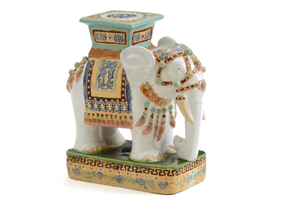Ceramic Elephant Plant Stand