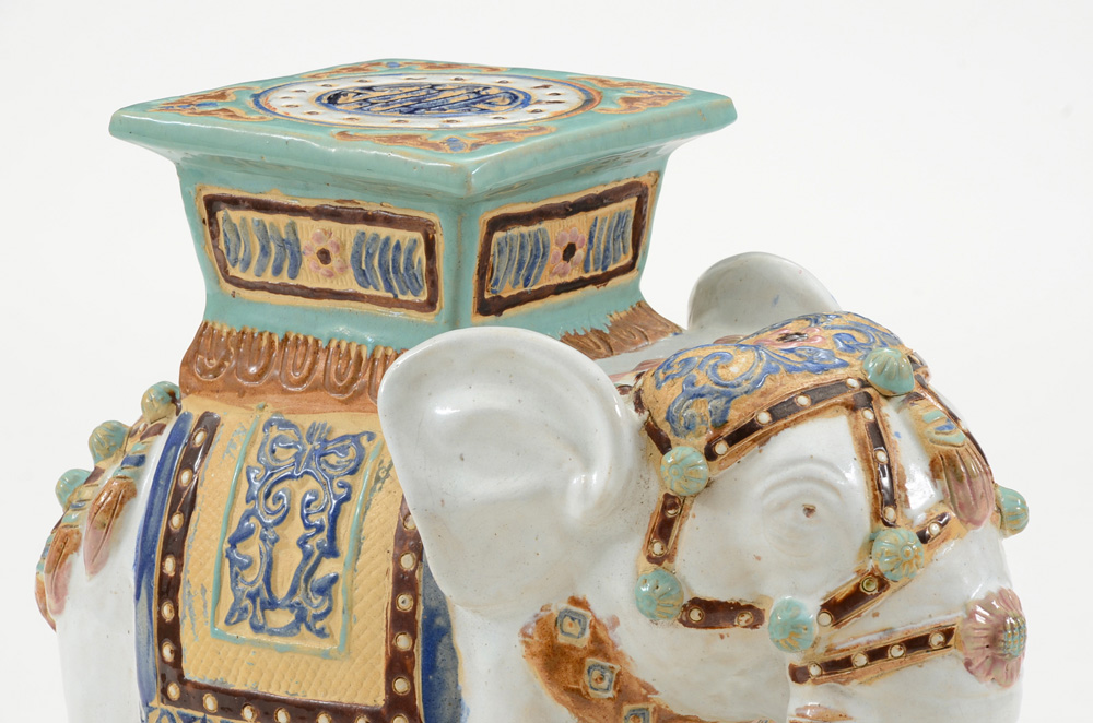 Ceramic Elephant Plant Stand