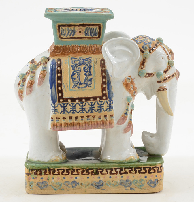 Ceramic Elephant Plant Stand