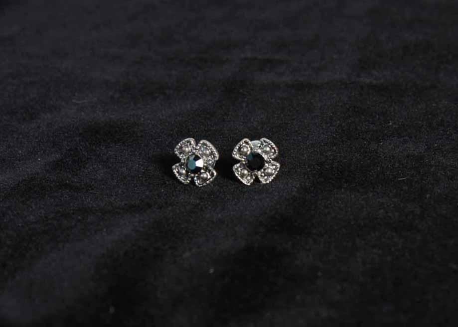 Rhinestone and Marcasite Bracelet and Earrings