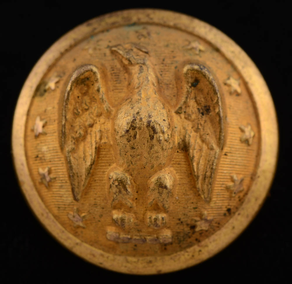 Two Civil War Confederate Army Uniform Buttons