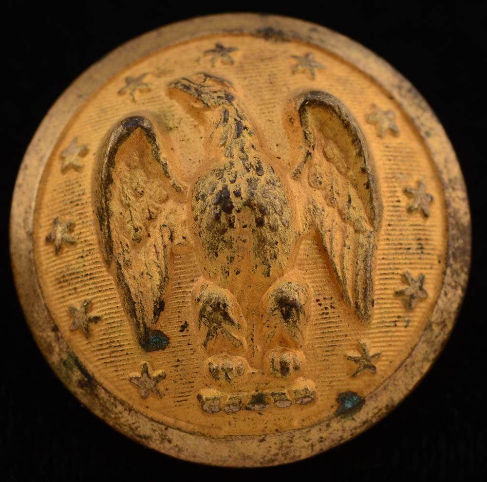 Two Civil War Confederate Army Uniform Buttons