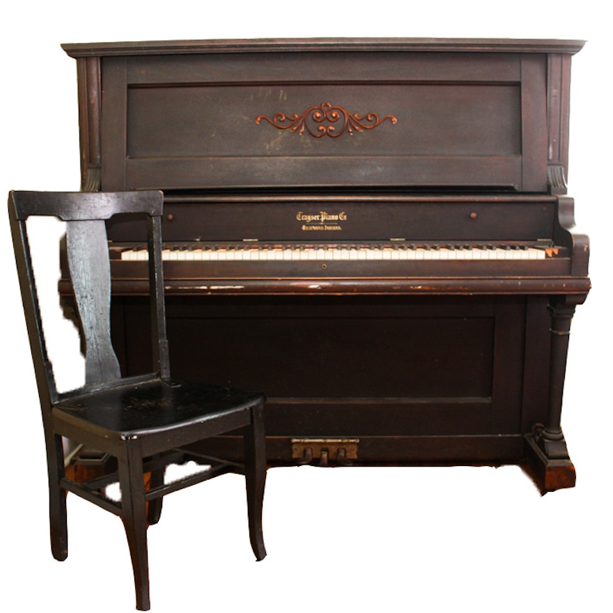 Antique Trayser Piano Company Upright Piano