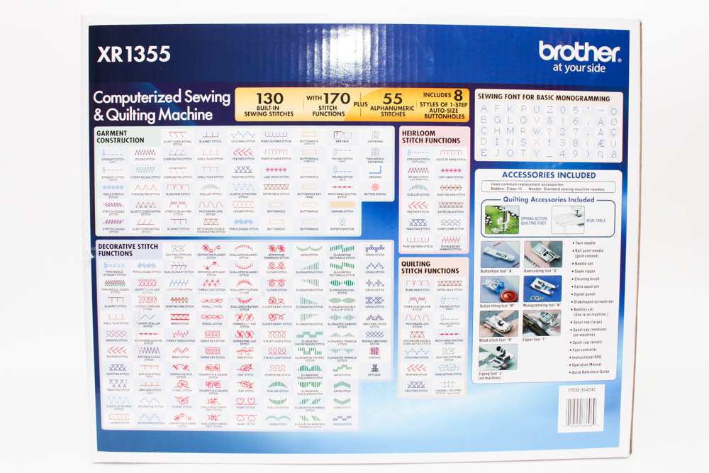 Brother XR1355 Computerized Sewing and Quilting Machine