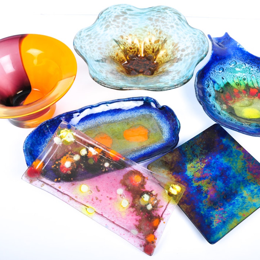 Collection of Art Glass Bowls