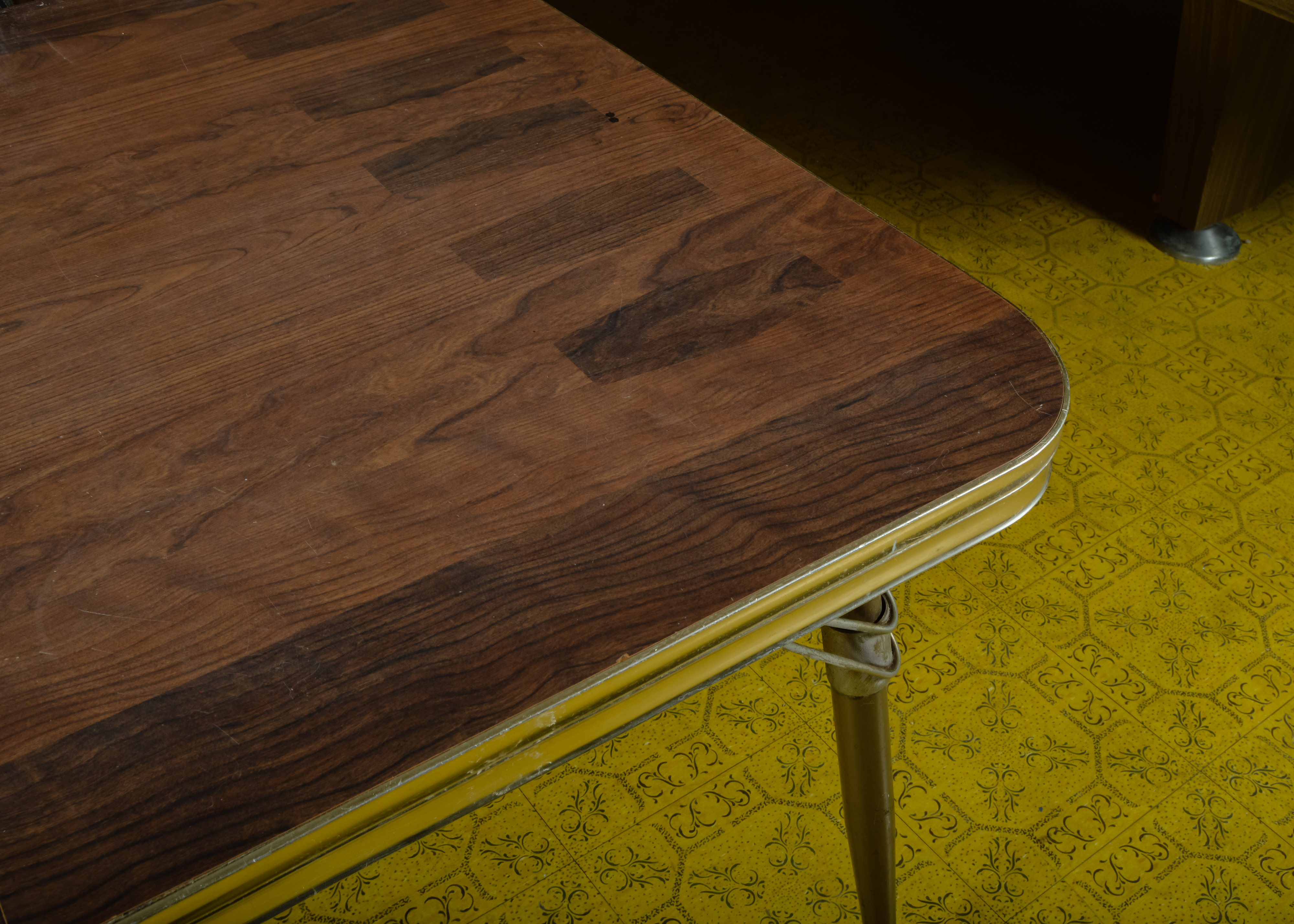 Four Folding Chairs and a Folding Table