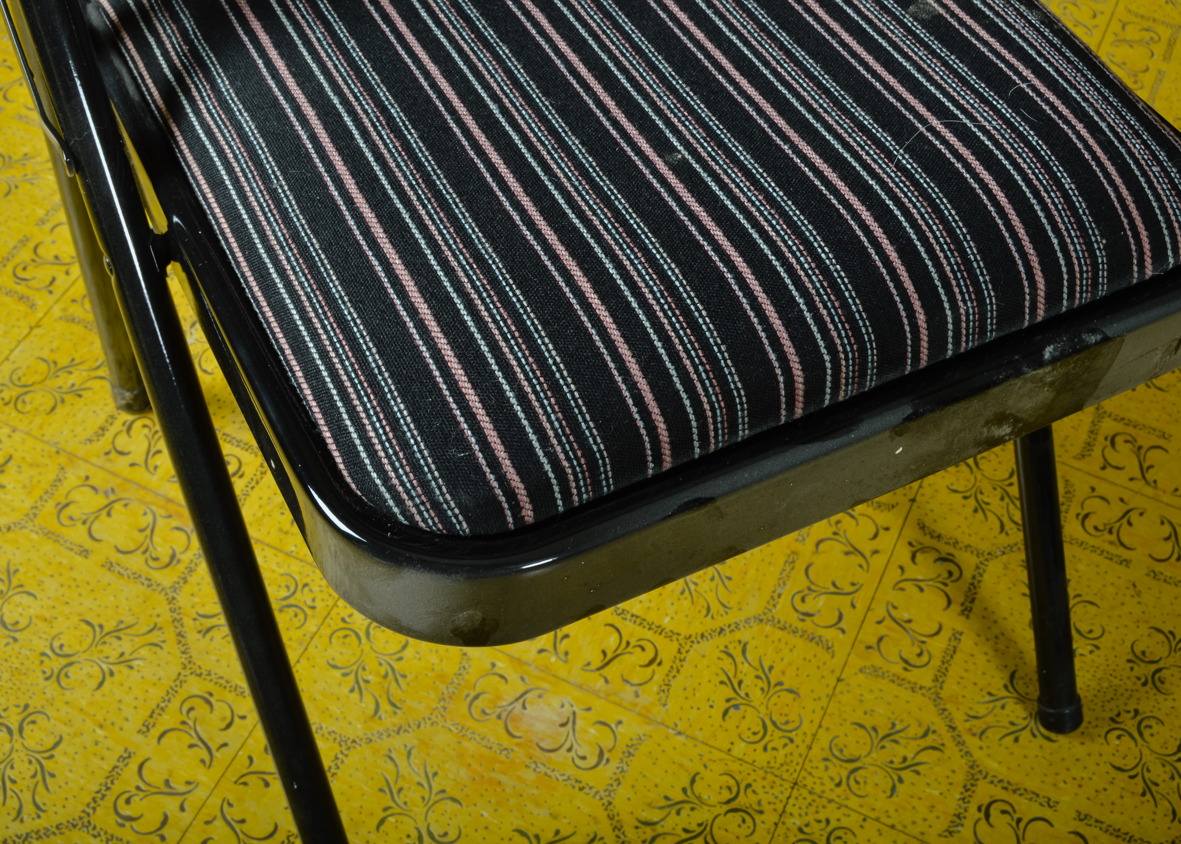 Four Folding Chairs and a Folding Table