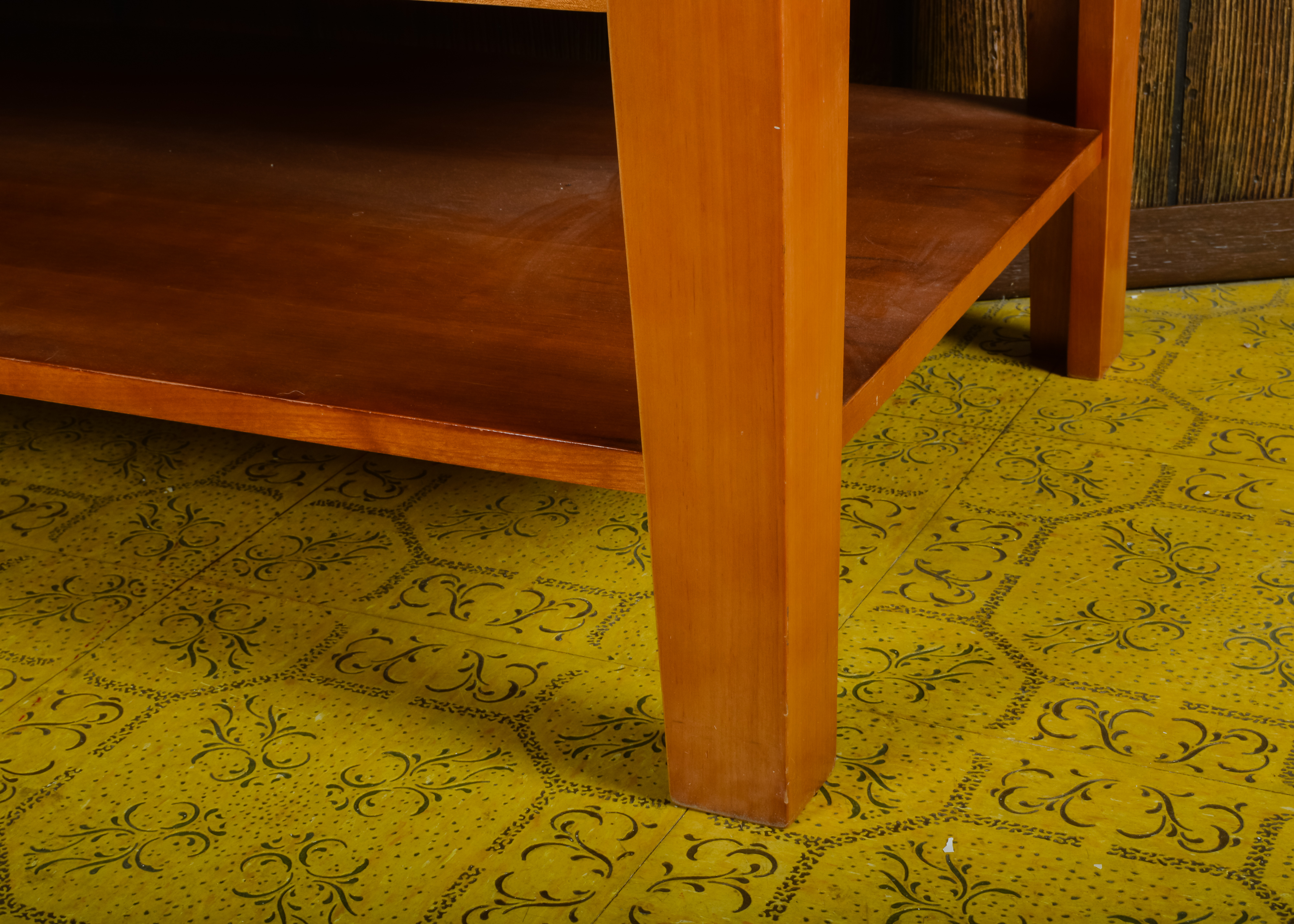 Maple Coffee Table with Lower Shelf