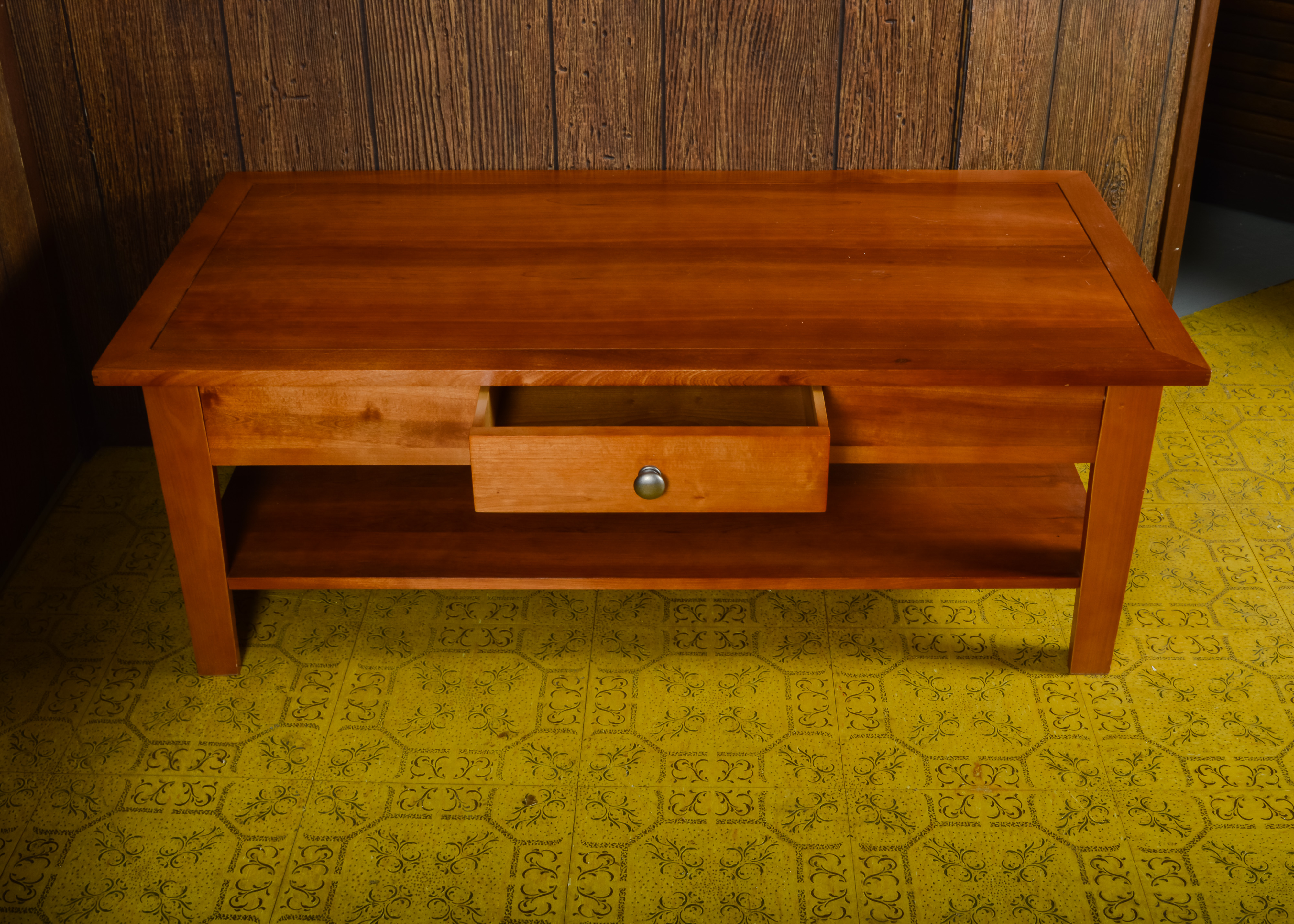 Maple Coffee Table with Lower Shelf