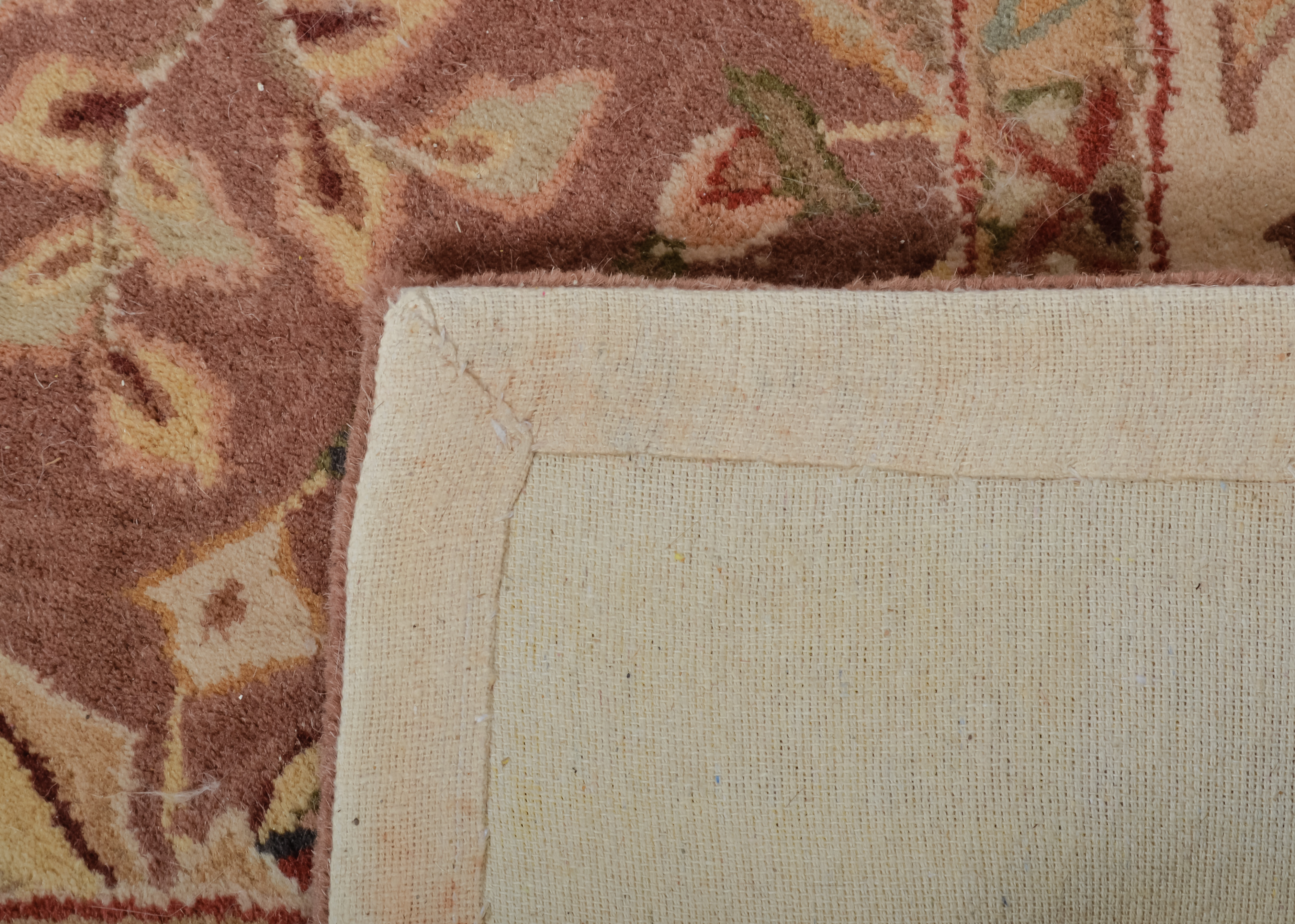 Mauve and Cream Small Area Rug