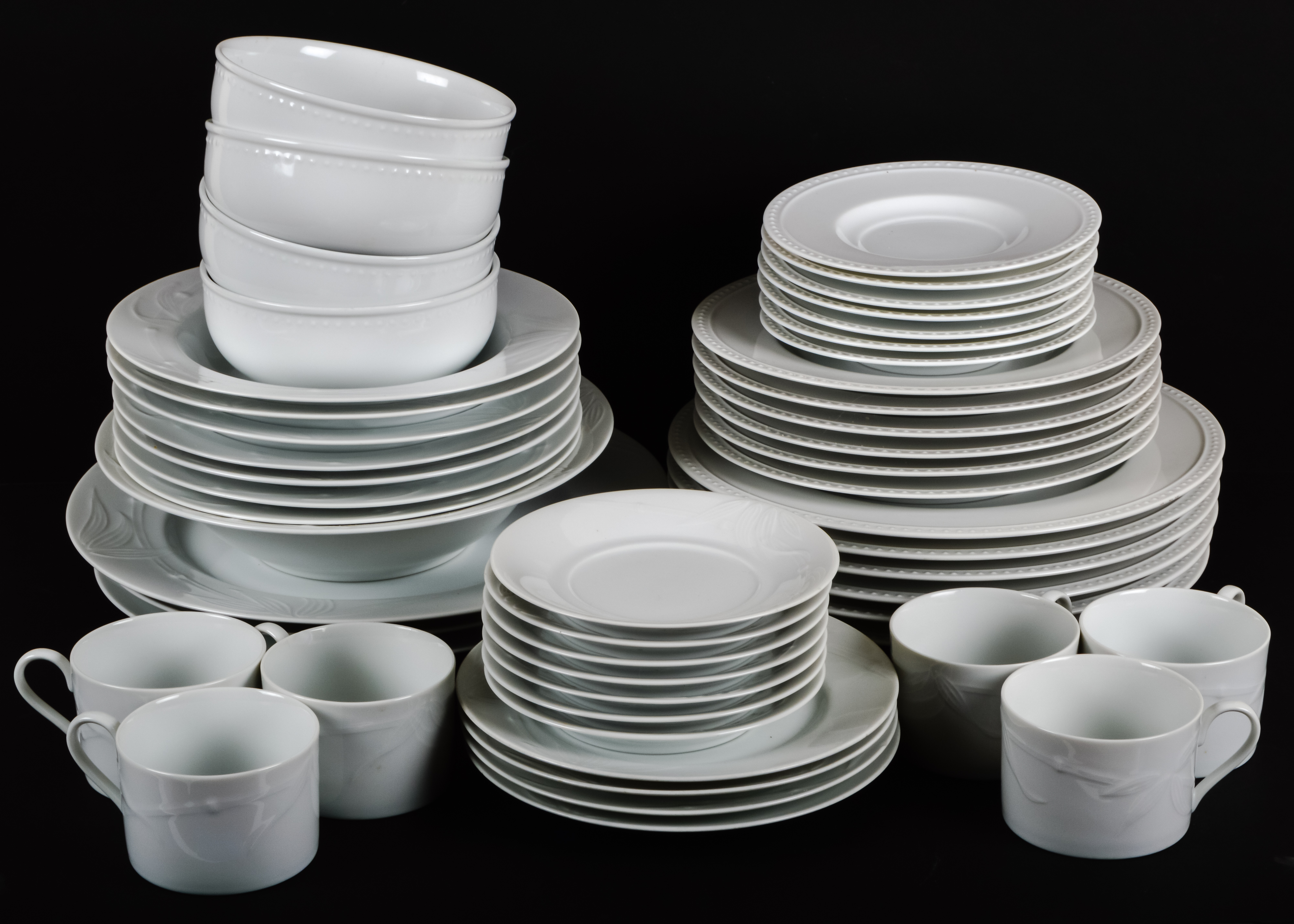 Collection of White Dishware featuring Crate & Barrel