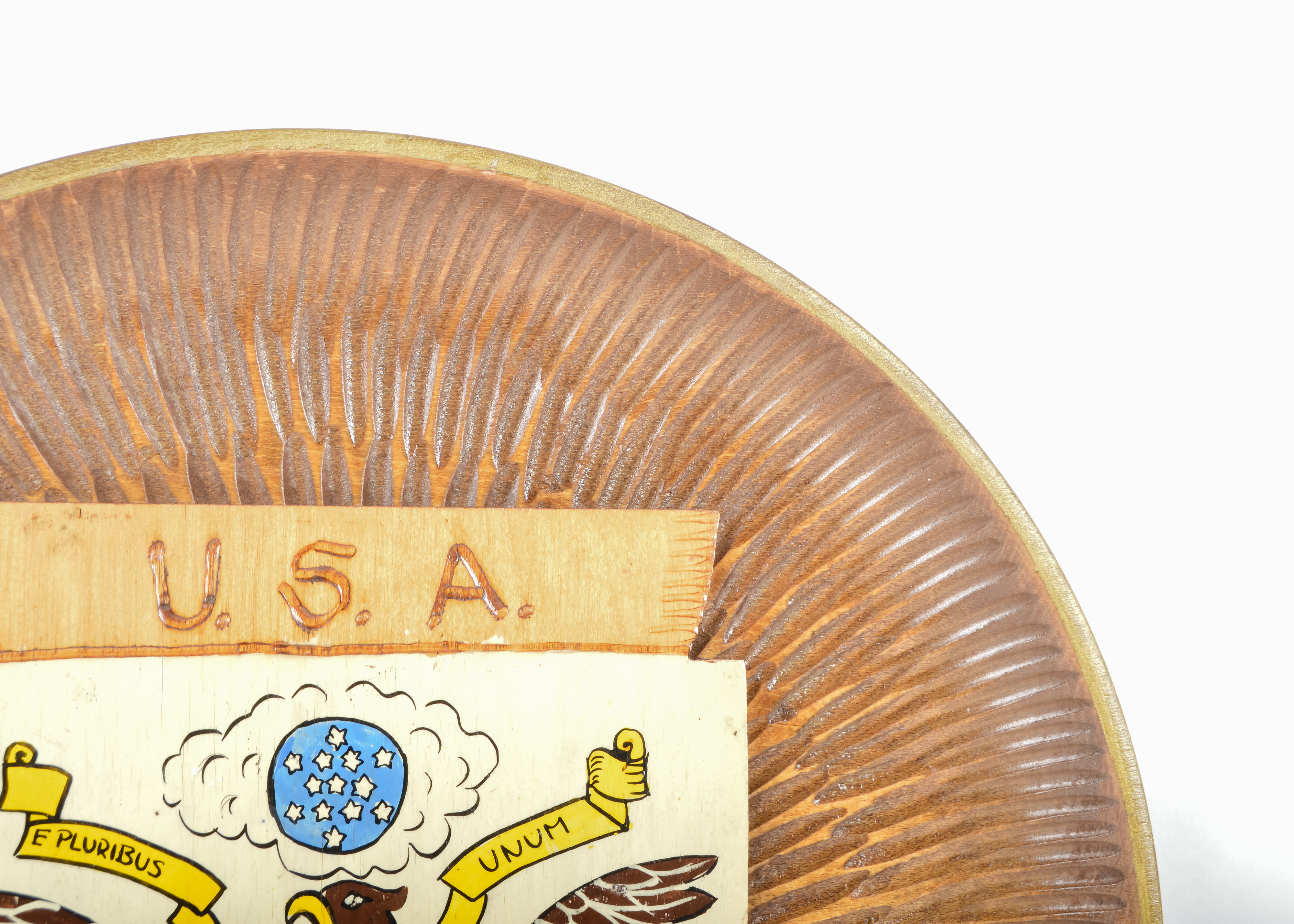 Pair of Carved Wood Wall Plaques